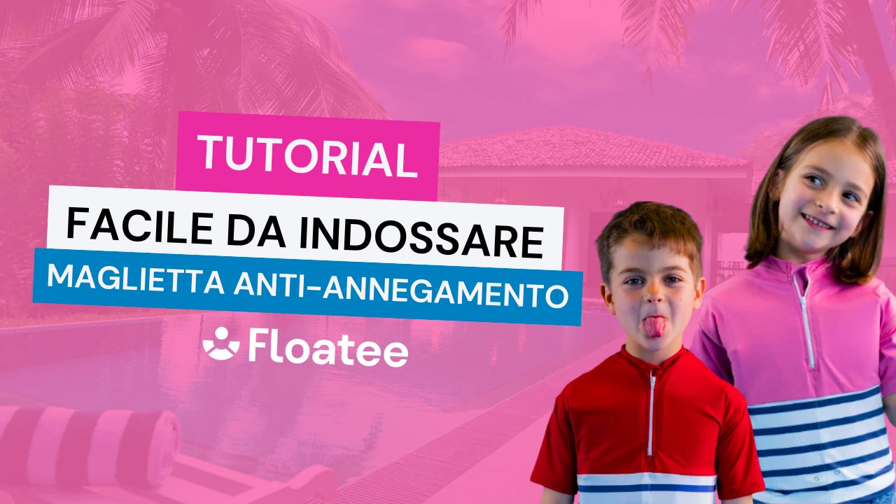 Carica il video: Tutoriel enfiler facilement le tee-shirt anti-noyade Floatee